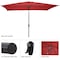 Pure Garden 10 Rectangular Patio Umbrella, Red 50-LG1274 - alternate 5